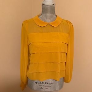 Forever 21 yellow blouse SMALL